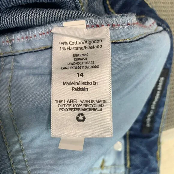 Free Assembly Womens Size 14 Blue Super High Rise Straight Leg Jeans - Picture 10 of 10